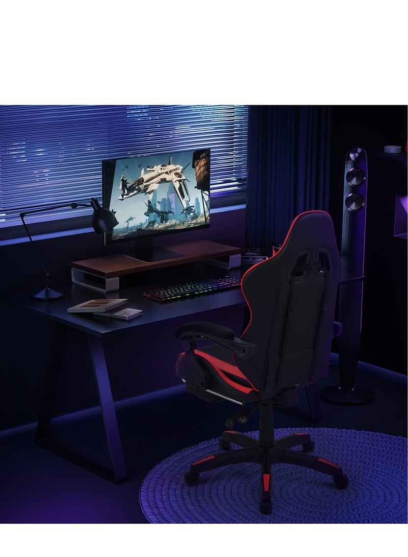 بينغ جنرال كرسي ألعاب مع مسند للقدمين، كرسي ألعاب السباق، كرسي ألعاب الكمبيوتر كرسي ألعاب مريح مع مسند رأس قابل للتعديل ودعم قطني - Image 5