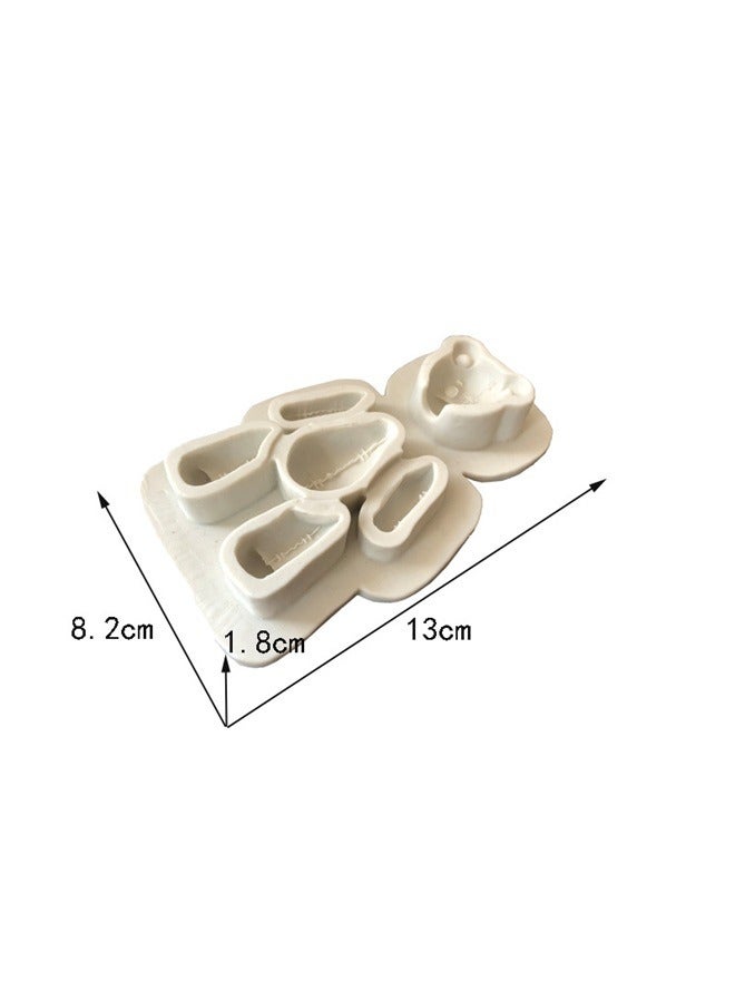Silicone Cute Bear Mold ，Bear Silicone Molds Teddy Bear Fondant Molds for Cake Decoration Chocolate Cupcake Topper Candy Sugar Craft Polymer Clay Gum Paste - Image 3