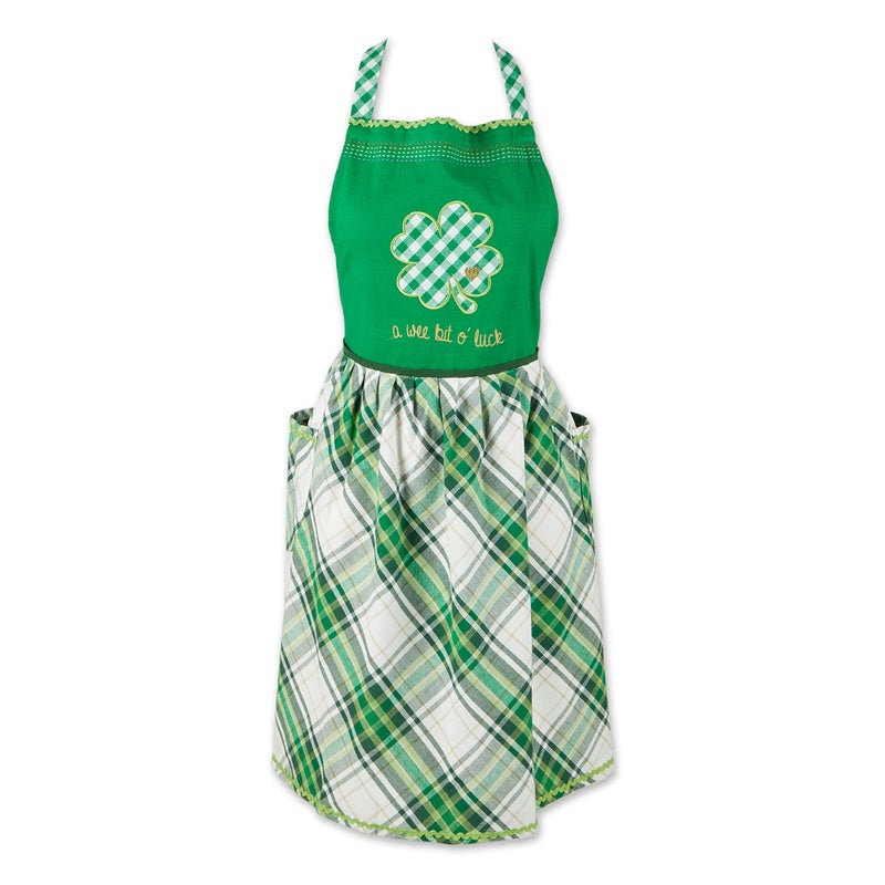EL: TEXTILES LUCKY CLOVER EMBELLISHED APRON  - Image 2