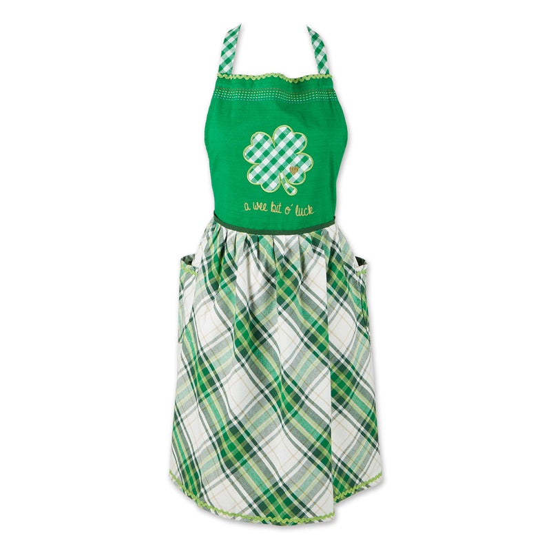 EL: TEXTILES LUCKY CLOVER EMBELLISHED APRON  - Image 1