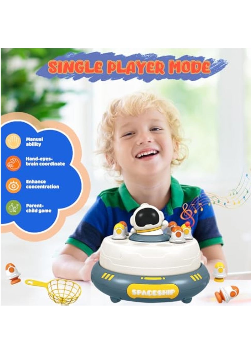 Hanayo Pop Up Rocket Board Game, Catching Rocket Game, Family Game Night Board Game, Interactive Educational Toys with Sound, Magnetic Fishing Game Toys  - Image 2