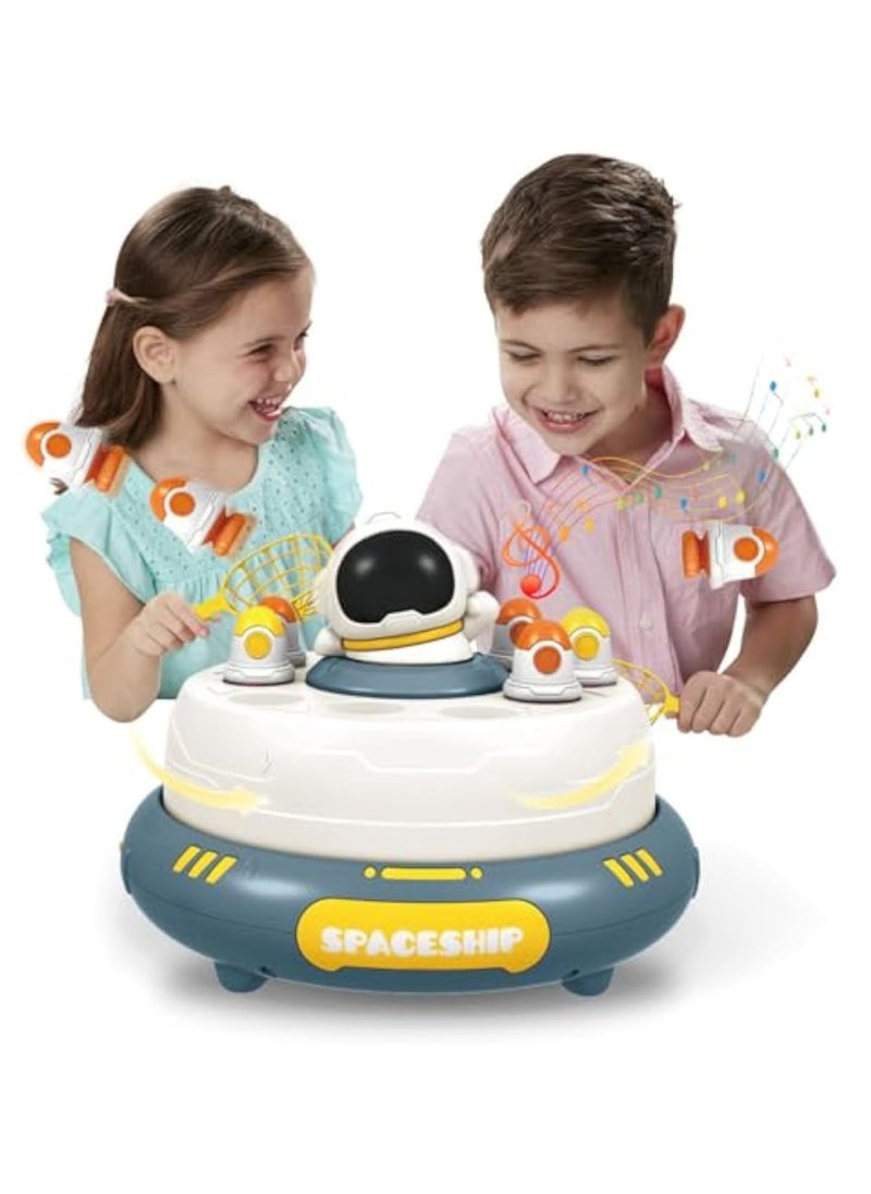 Hanayo Pop Up Rocket Board Game, Catching Rocket Game, Family Game Night Board Game, Interactive Educational Toys with Sound, Magnetic Fishing Game Toys  - Image 1