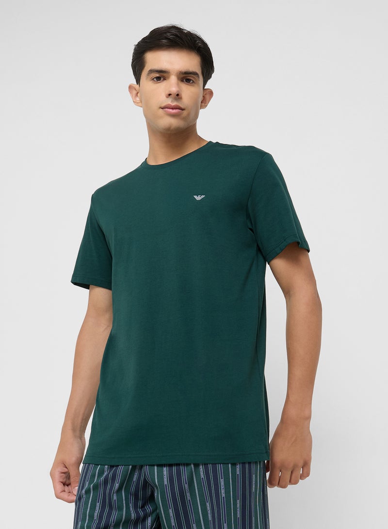 EMPORIO ARMANI Logo T-Shirt And Shorts Set - Image 3