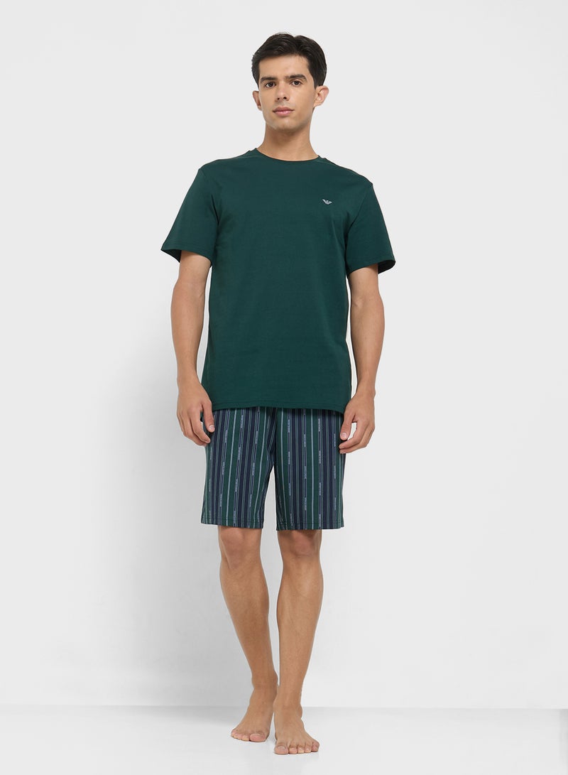 EMPORIO ARMANI Logo T-Shirt And Shorts Set - Image 5