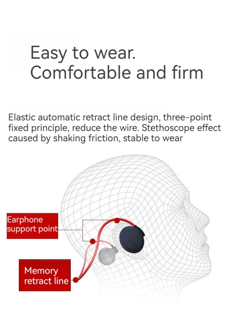 M MIAOYAN - M MIAOYAN wireless Bluetooth headset sports running Bluetooth headset can be inserted into the memory card and comes with its own memory. The head-mounted ear-hanging Bluetooth headset does not enter - Image 1