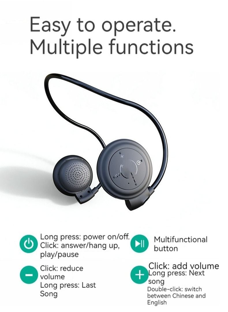 M MIAOYAN - M MIAOYAN wireless Bluetooth headset sports running Bluetooth headset can be inserted into the memory card and comes with its own memory. The head-mounted ear-hanging Bluetooth headset does not enter - Image 1