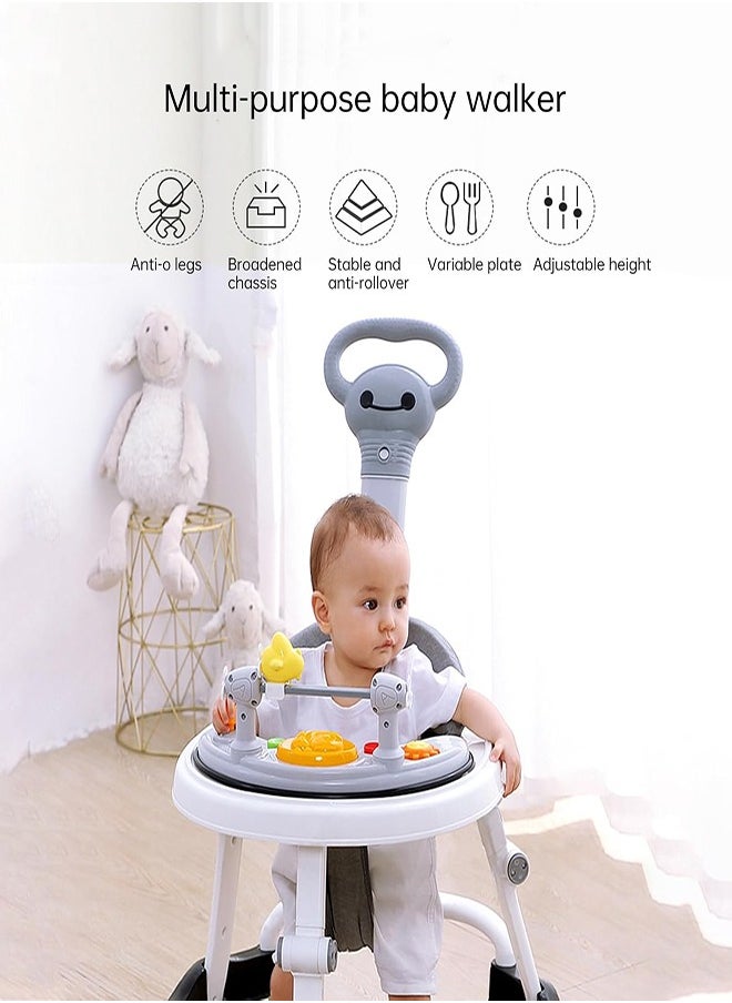 0TO1 TECH 5 In 1 Foldable Baby Walker With Wheels, Musical Food Tray Shade For Boys/Girls, 6 - 12 Months  - Image 2