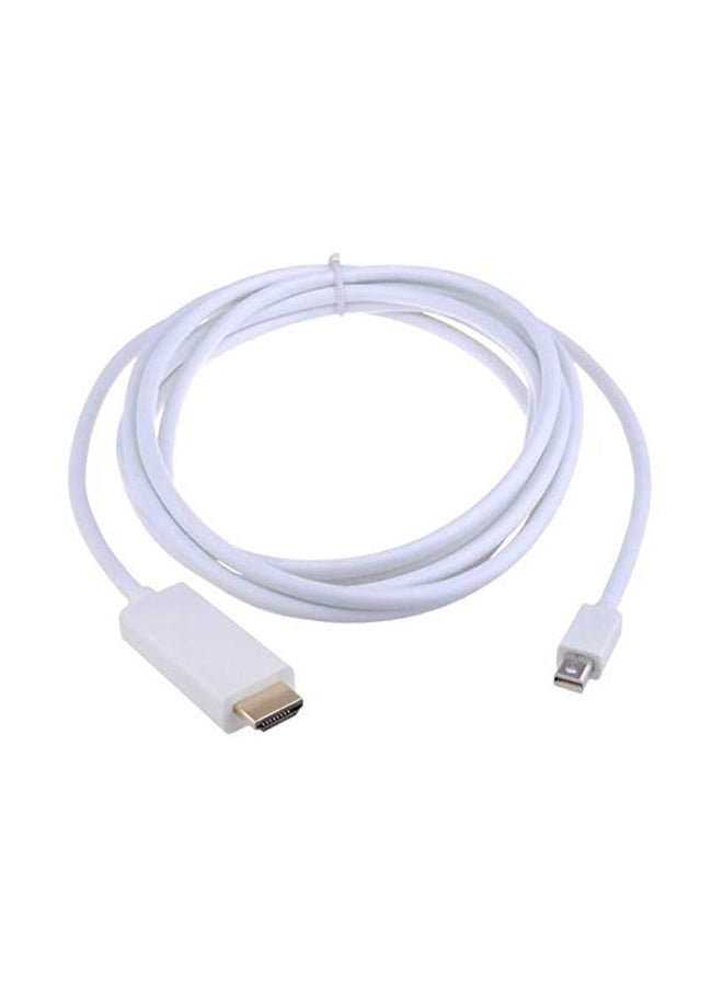 Thunderbolt Mini Display Port DP To HDMI Adapter Cable White