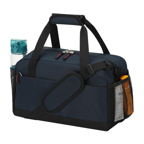 THSOGO Small Gym Bag with Wet Pocket 14 inch Mini Duffle Bag for Men Women Lightweight Carry On Bag for Travel Sport Navy Blue - Image 1