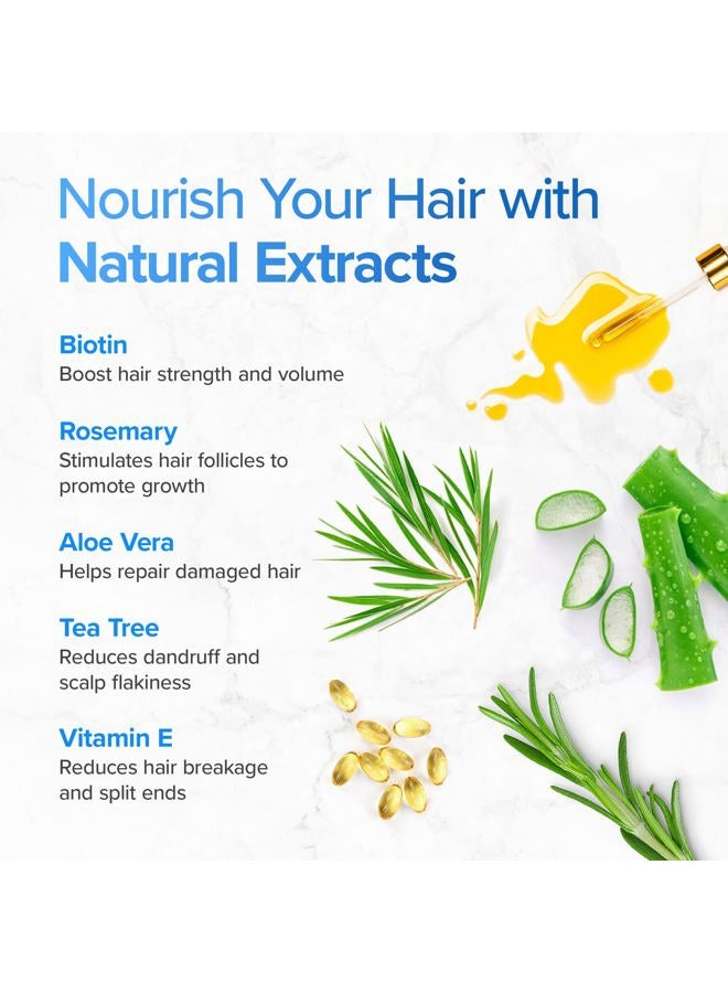 dermachange Biotin Shampoo and Conditioner Set - Hair Growth Shampoo and Conditioner for Men & Women - Shampoo Conditioner for Dry, Damage & thinning hair with Tea Tree, Manuka Honey & Rosemary 16oz - Image 3