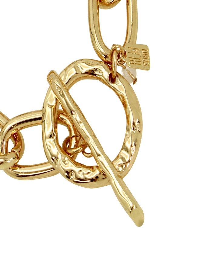 Robert Lee Morris Womens Textured Chain Link Bracelet - Image 3