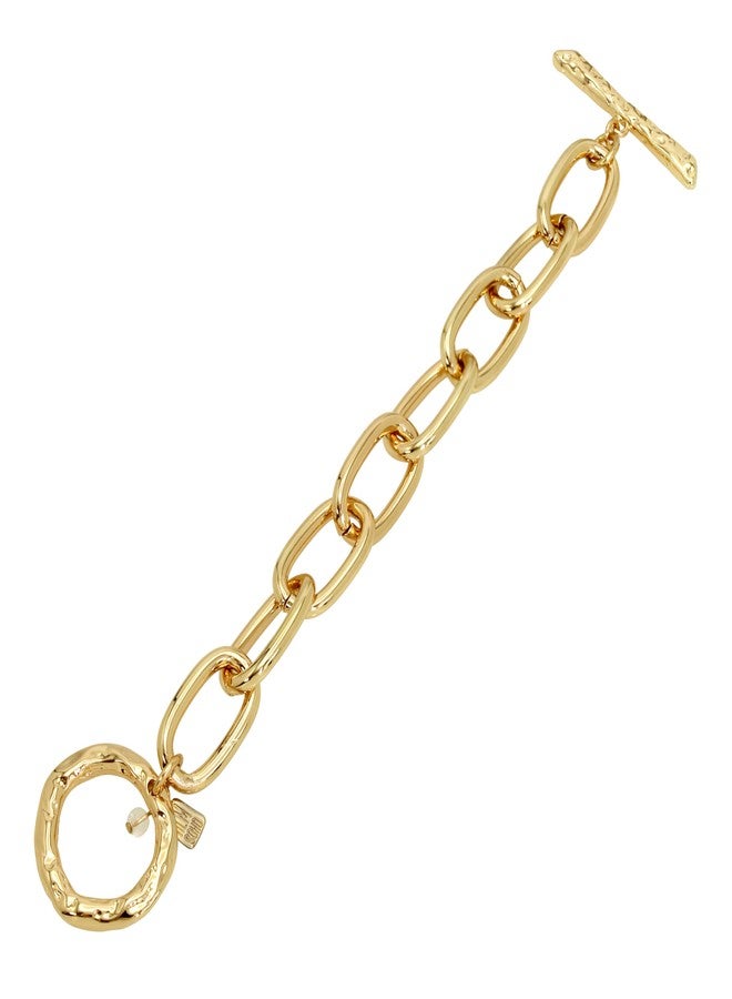 Robert Lee Morris Womens Textured Chain Link Bracelet - Image 2