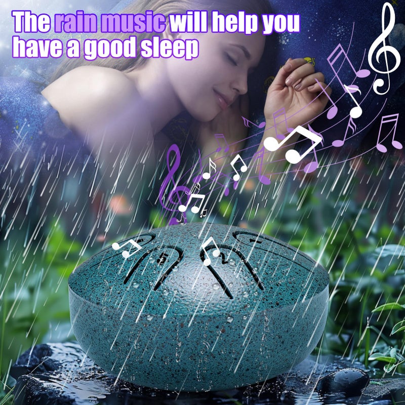 BUSOHA Rain Drum for Outside - 3 Inches 6 Notes Mini Steel Tongue Drums Chime, Rains Drums Chime Waterproof, Rain Drum for Garden Instrument - Image 2