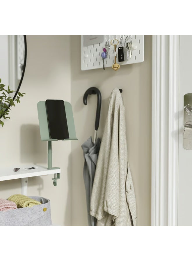 Universal Phone & Tablet Holder with Clamp – Light Grey-Green | Adjustable Desk Mount Stand, 360° Rotation, Strong Anti-Slip Grip, Hands-Free Viewing for iPhone, Samsung, iPad & All Devices - Image 3