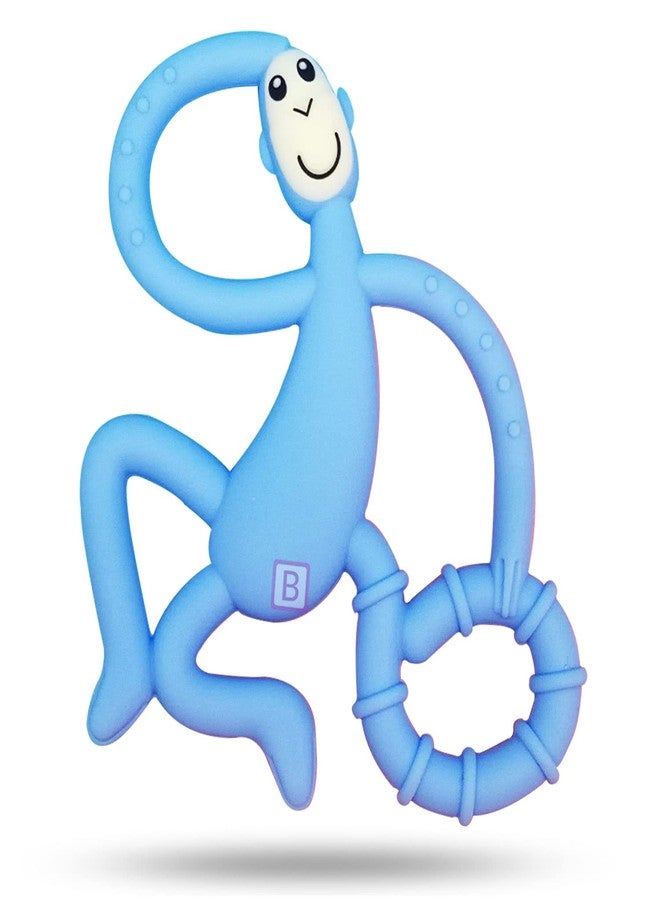 Bembika Baby Teether Toys Monkey Shape, Baby Teether Silicone, Baby Teether Keys, Baby Teether Toothbrush (Blue Color). - Image 1