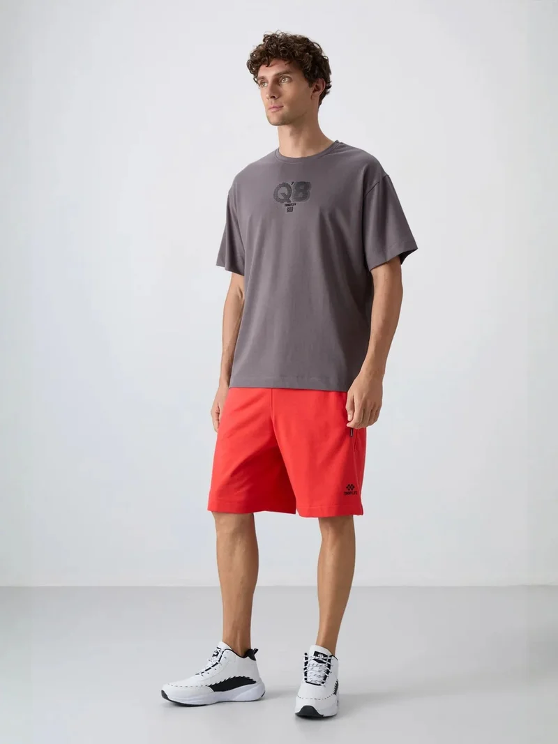 TOMMYLIFE TOMMY Oversized Printed Logo Crew Neck T-Shirt