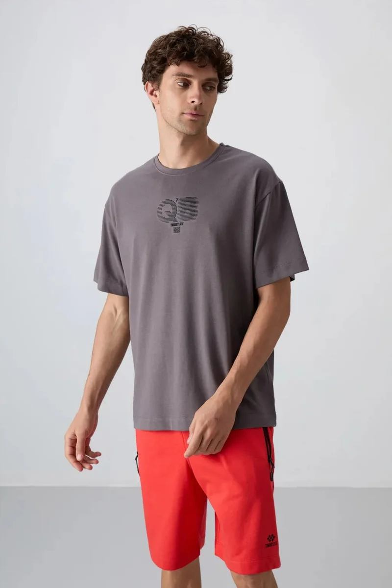 Tommylife TOMMY Oversized Printed Logo Crew Neck T-Shirt