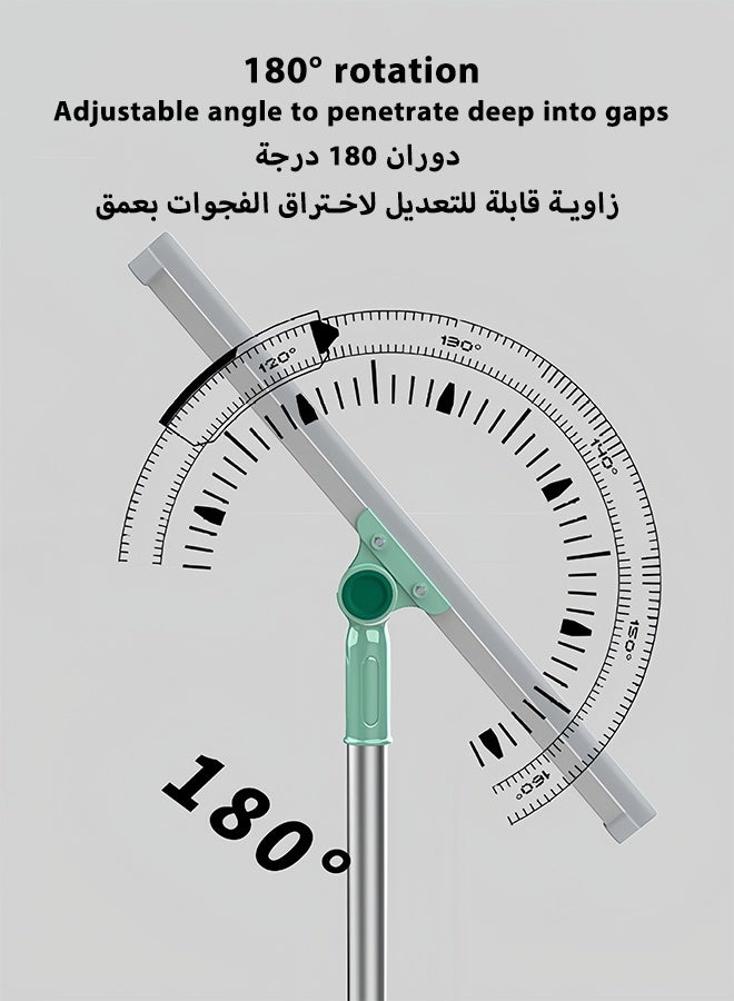 HQ-GAMING Floor Squeegee with 180° Rotating Head, Squeegee for Floor Long Handle, Squeegee Broom, Silicone Floor Squeegee for Window Cleaning, Bathroom Tile, Garage Concrete, Deck, Shower Glass - Image 3