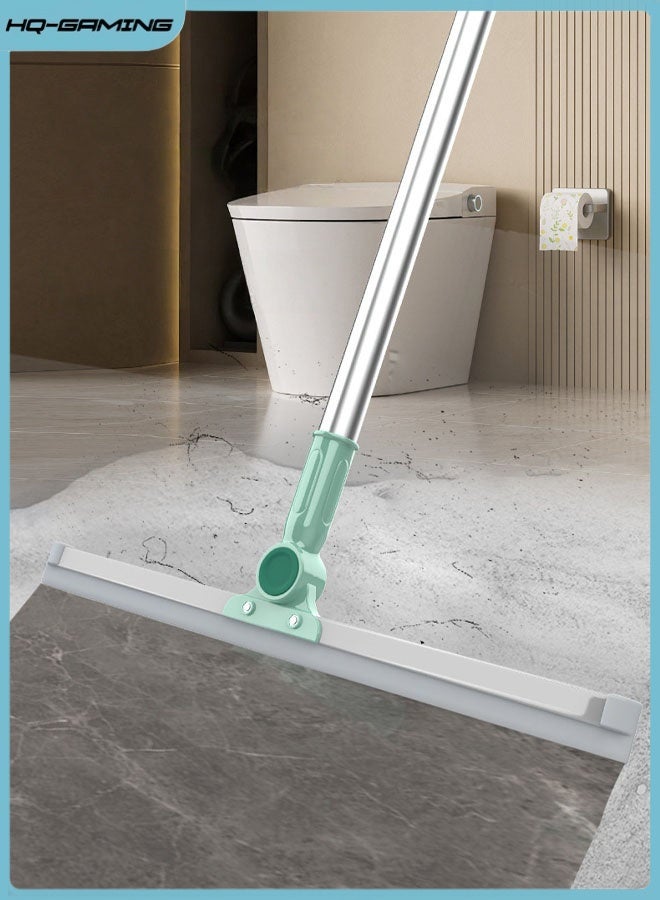 HQ-GAMING Floor Squeegee with 180° Rotating Head, Squeegee for Floor Long Handle, Squeegee Broom, Silicone Floor Squeegee for Window Cleaning, Bathroom Tile, Garage Concrete, Deck, Shower Glass - Image 1