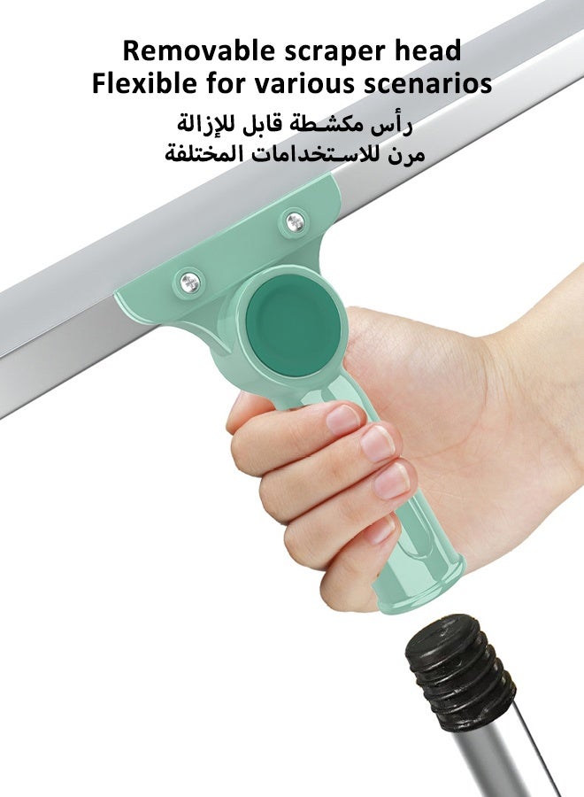 HQ-GAMING Floor Squeegee with 180° Rotating Head, Squeegee for Floor Long Handle, Squeegee Broom, Silicone Floor Squeegee for Window Cleaning, Bathroom Tile, Garage Concrete, Deck, Shower Glass - Image 4