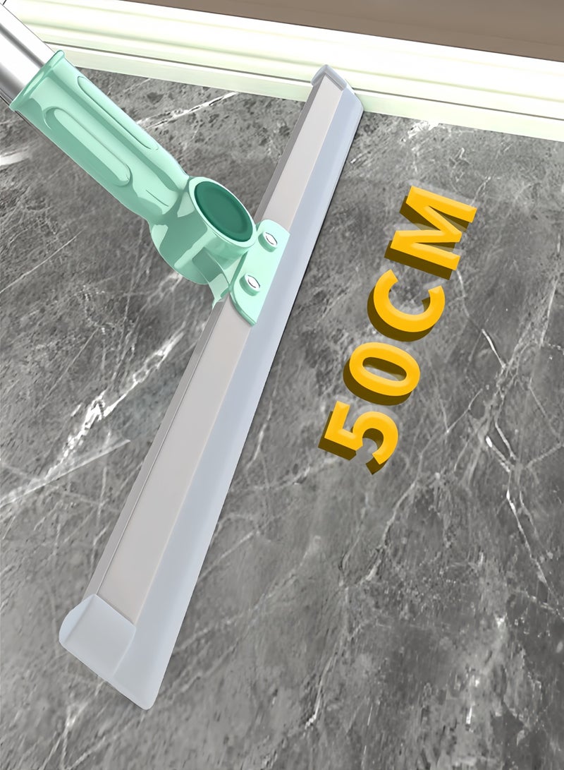 HQ-GAMING Floor Squeegee with 180° Rotating Head, Squeegee for Floor Long Handle, Squeegee Broom, Silicone Floor Squeegee for Window Cleaning, Bathroom Tile, Garage Concrete, Deck, Shower Glass - Image 2
