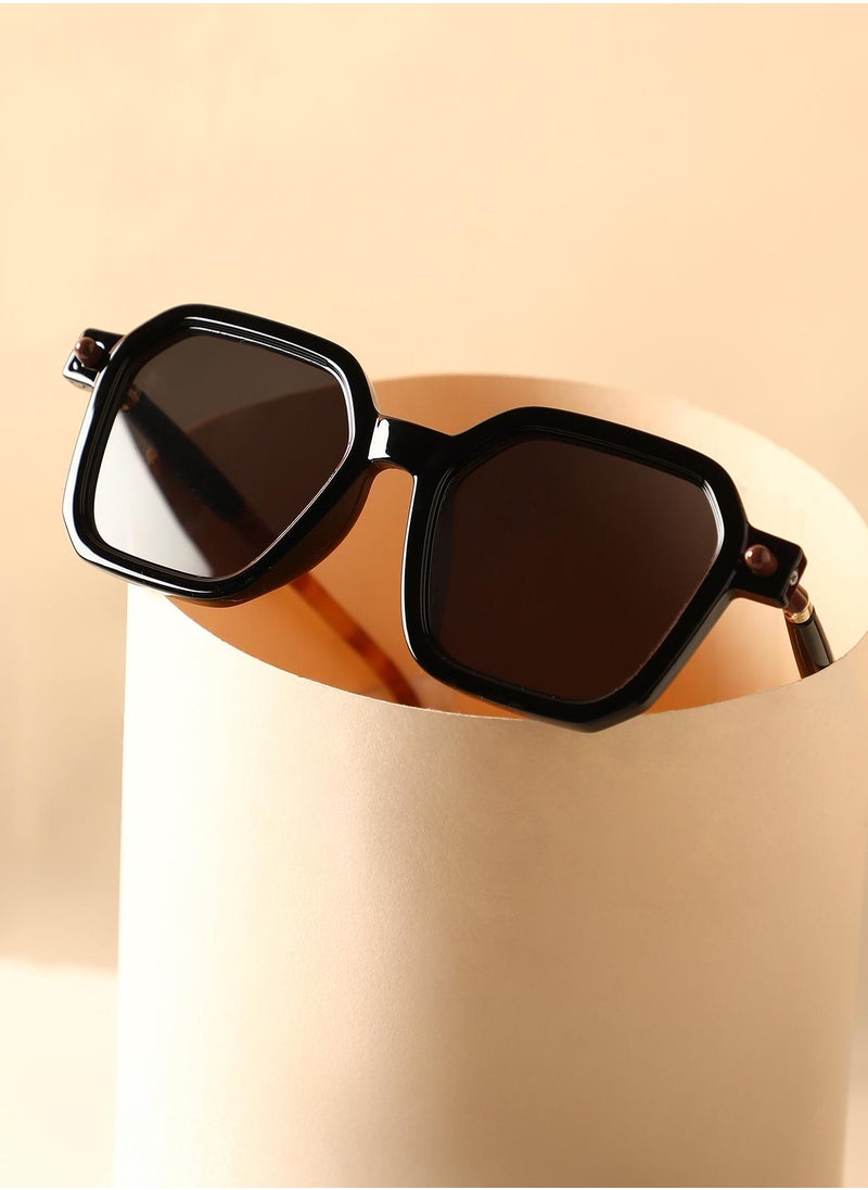 Haute Sauce Polarized Full Rim Oversized Sunglasses For Women  - Image 2