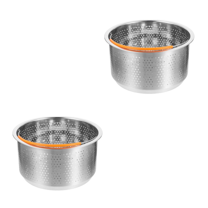 2pcs Steamer Basket Stainless Steel Steaming Basket Food Steamer Basket Steaming Basket - Image 1