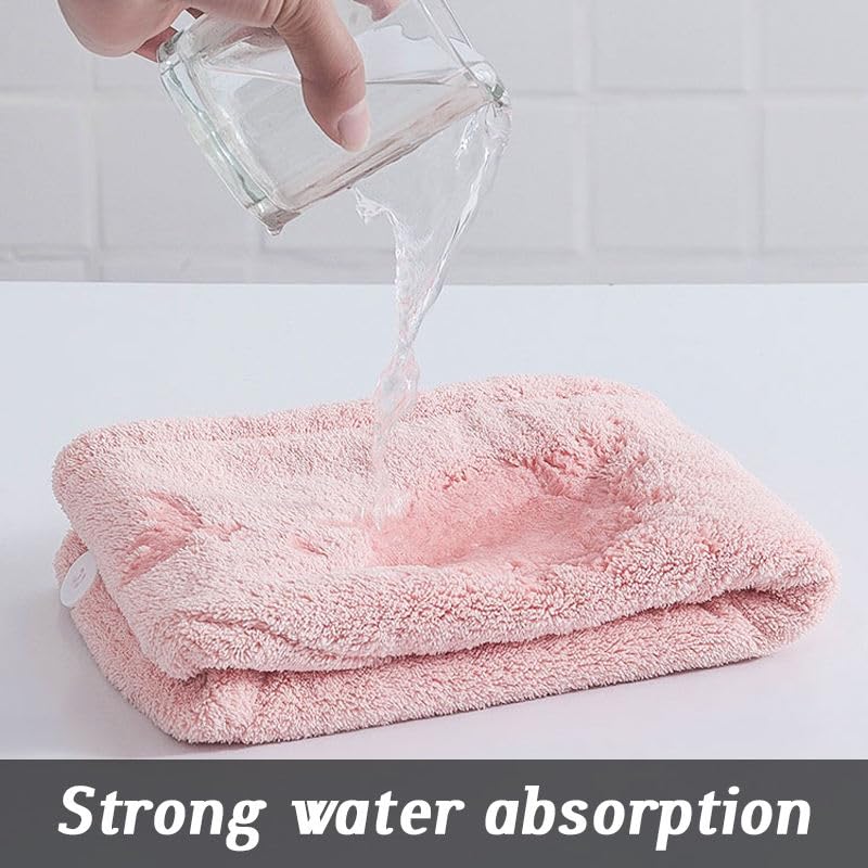 Outlay Home Hair Towel Wrap Absorbent Towel Hair-Drying Bathrobe Magic Hair Warp Towel Turban Super Quick-Drying Microfiber Bathing Cap for Girls and Women (Multicolor) - 1 Piece - Image 3