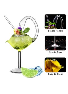 SYOSI 1 Set Cocktail Wine Glass 6oz/175ml Unique Champagne Coupe Glass Swan Shape Martini Goblet Cups  - Image 5