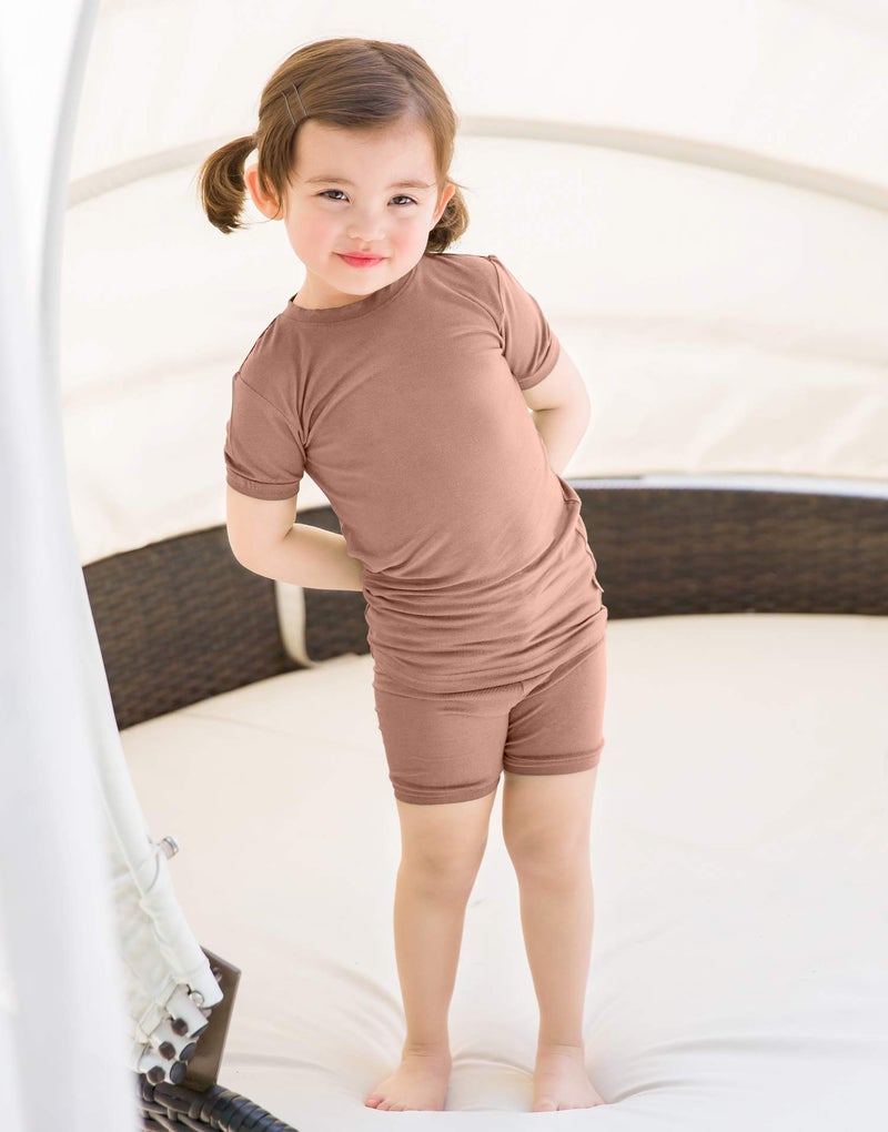 VAENAIT BABY Infant Kids Toddler Sleepwear Pajamas Pjs 4pcs Set Colorful Brown+Green JM - Image 3