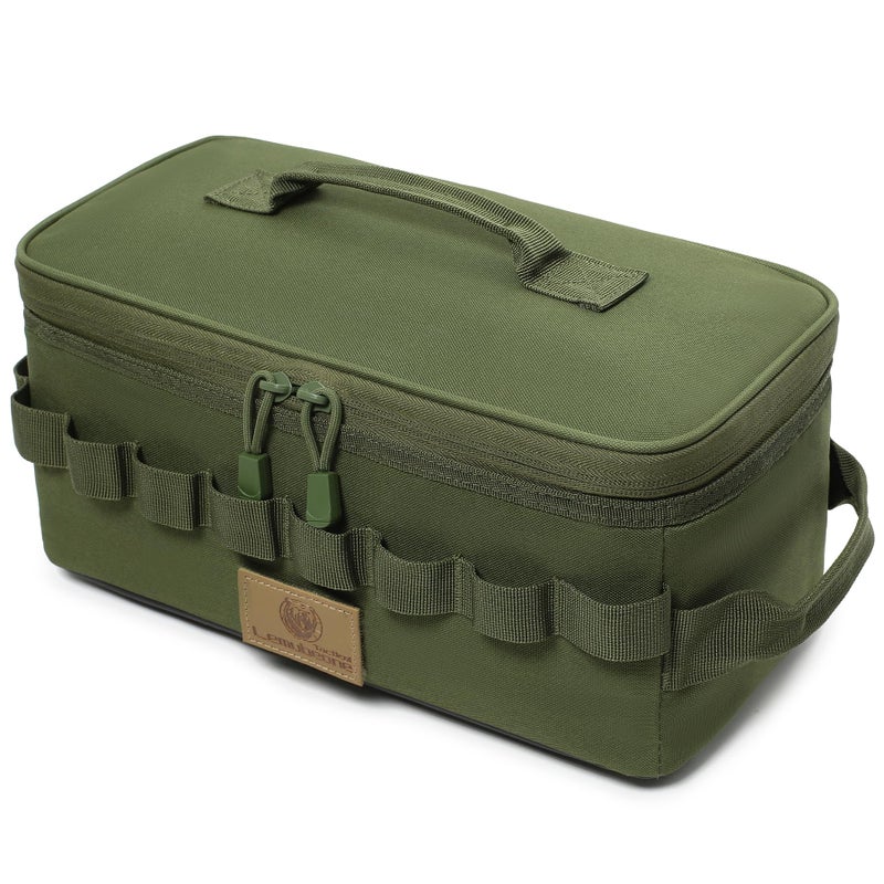 Lemubeane Tactical Camping Storage Bag 9L Tactical Utility Tote Bag Camping Cookware Organizer Trunk Organizer (Army Green) - Image 1