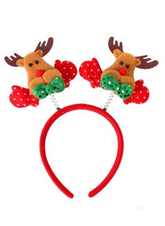 Floral & Antler Christmas Headband