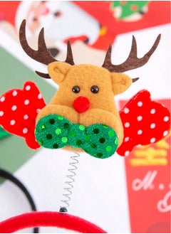 ZAFAA HOME Floral & Antler Christmas Headband – 24x19cm Festive Party Accessory for Seasonal Celebrations, Costumes, and Holiday Gatherings  - Image 2