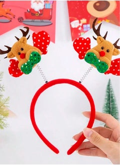 ZAFAA HOME Floral & Antler Christmas Headband – 24x19cm Festive Party Accessory for Seasonal Celebrations, Costumes, and Holiday Gatherings  - Image 4