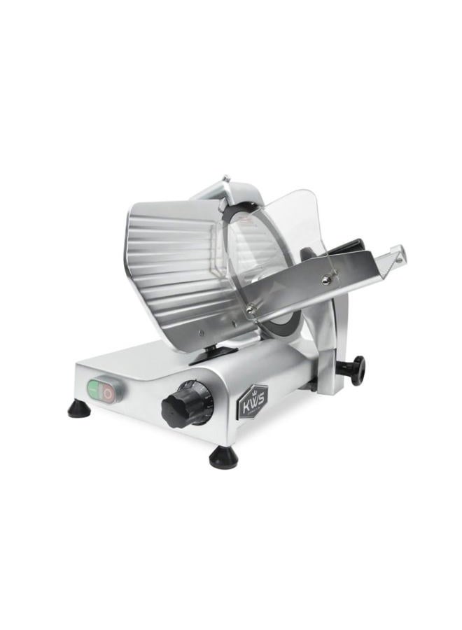 KWS KitchenWare Station آلة تقطيع اللحم الكهربائية KWS MS-10NT بقوة 320 واط، بشفرة 10 بوصات مغطاة بالفولاذ المقاوم للصدأ 304 مع طلاء تفلون، لتقطيع اللحم/الجبن/الطعام، منخفضة الضوضاء للاستخدام التجاري والمنزلي [معتمدة من ETL و NSF] - Image 2