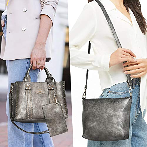 Dasein Purses Handbags for Women Tote Wallet Set Top Handle Satchel Shoulder Hobo Bag 3pcs - Image 2