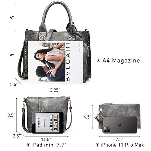 Dasein Purses Handbags for Women Tote Wallet Set Top Handle Satchel Shoulder Hobo Bag 3pcs - Image 5