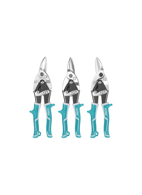 MR LIGHT TOTAL Aviation Snip Set Unique Design Two Tone Soft Handle 3 Pcs Aviation snip LeftStraightRight THT520106K