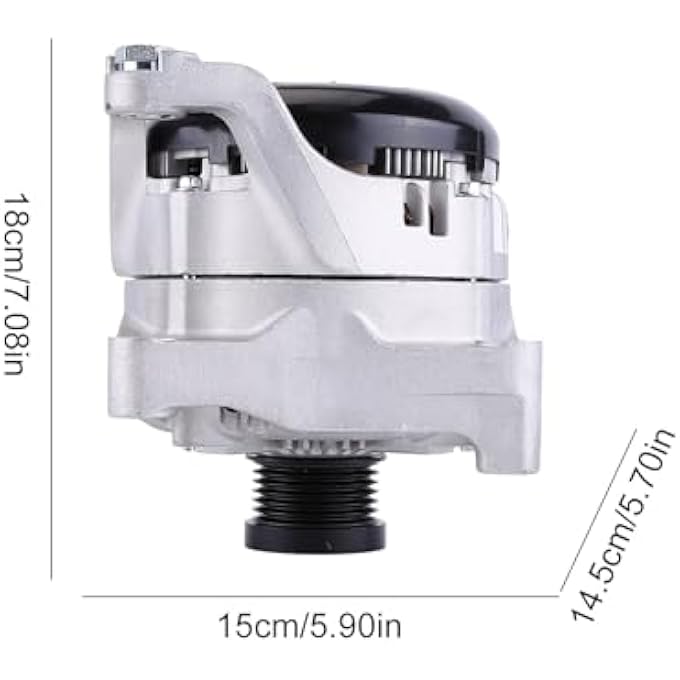 Slakerbe Alternator 104210-6400, 210A 12V CW 6-Groove Pulley Alternator Compatible with 228i xDrive 428i Gran Coupe 2015-2016 320i 2013-2018 528i 2012-2016 2.0L - Image 2