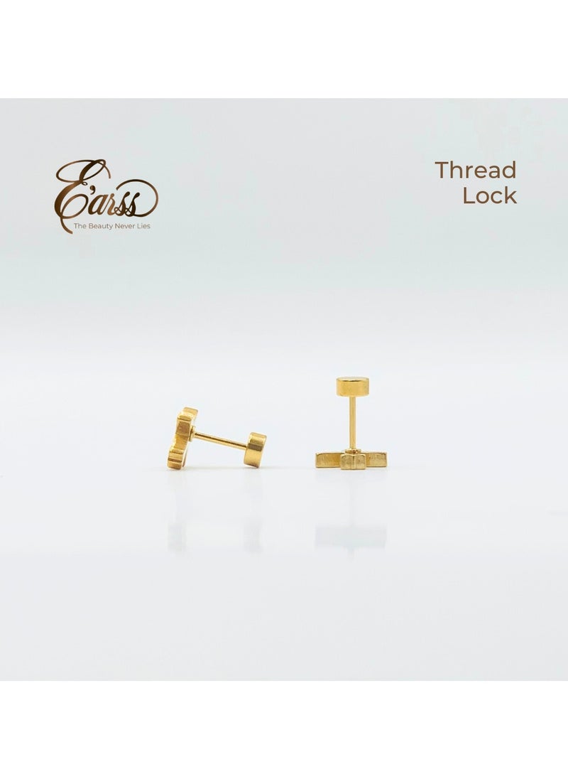 Earss Aircraft Stud Earrings For Kids, Gold Plated  - Image 4