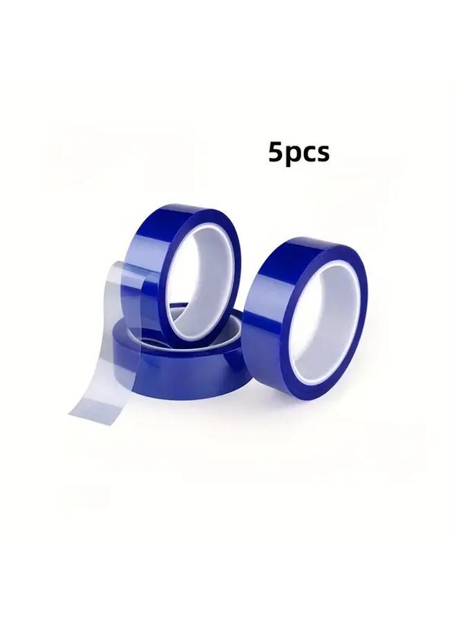 5-Pack Blue PET Heating Tape High Temperature Resistant Oxidation Proof Industrial Adhesive - Image 1
