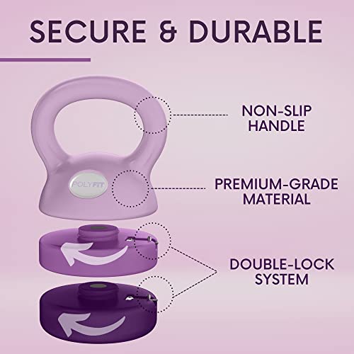 Polyfit Adjustable Kettlebell | 5 lb - 12 lb | Kettlebell Weights Set for Home Gym (PURPLE) - Image 4