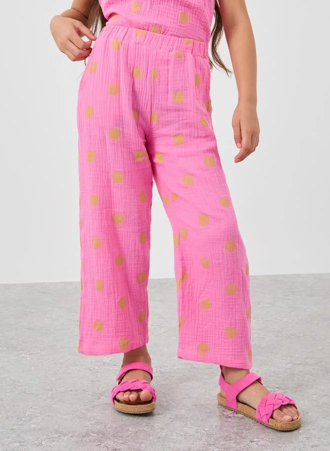 Styli Styli Printed Strappy Top and Pants Set