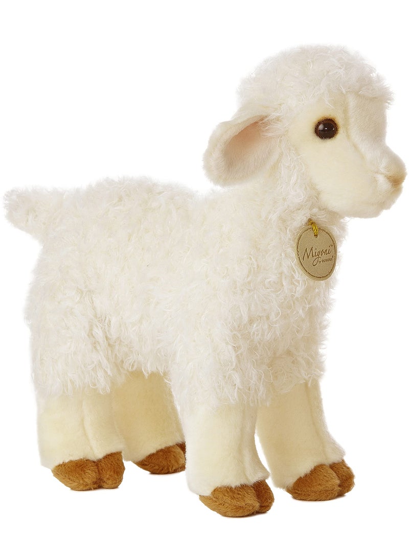 AURORA Aurora® Realistic Miyoni® Lovely Lamb Stuffed Animal - Lifelike Detail - Cherished Companionship - White 10 Inches  - Image 1