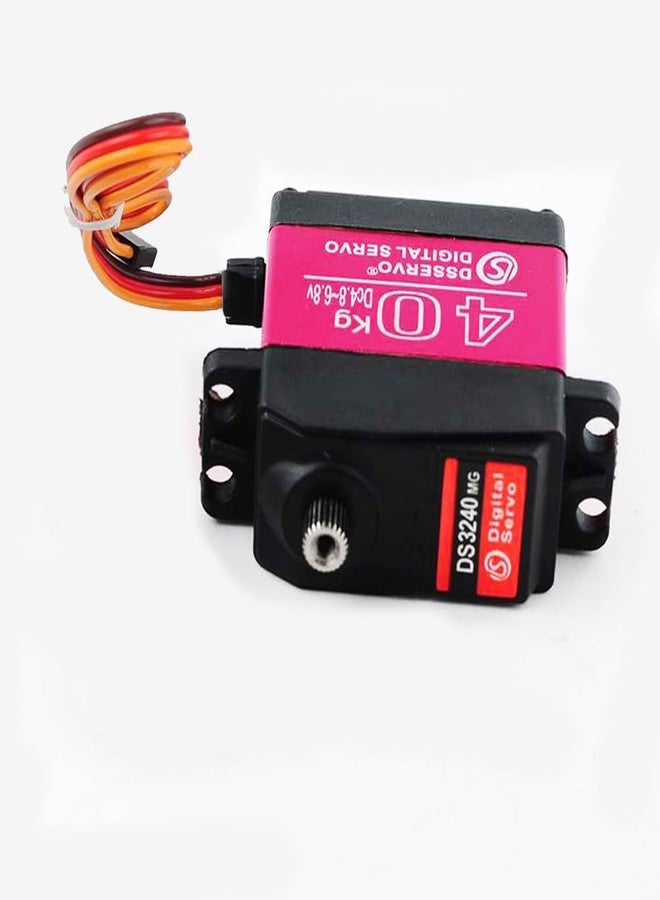 Stemedu 40KG RC Servo High Torque Digital Servo All Metal Gear Steering for 1/8, 1/10, 1/12 RC Car Crawler Robot (Control Angle 270°, Pack of 2) - Image 2