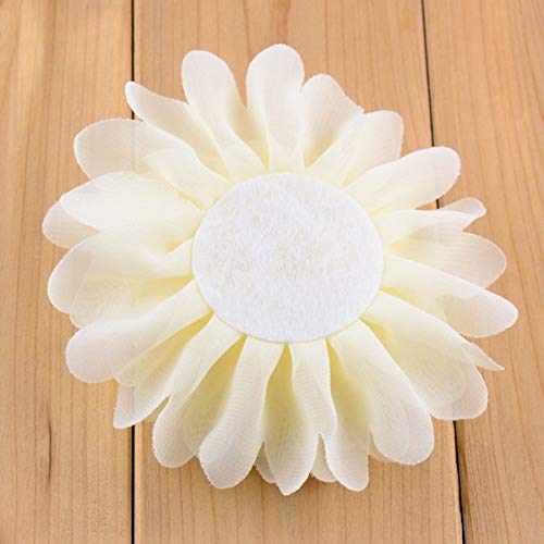 Suoirblss 30 PCS 4 Inches 30 Solid Colours Handmade Chiffon Flowers for Women DIY Flower Headbands Decorative Wedding Flowers - Image 5