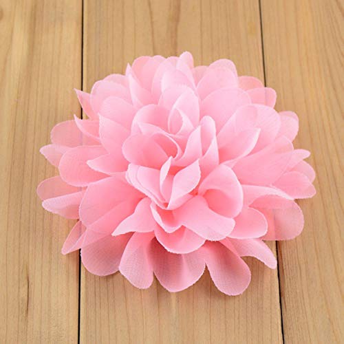 Suoirblss 30 PCS 4 Inches 30 Solid Colours Handmade Chiffon Flowers for Women DIY Flower Headbands Decorative Wedding Flowers - Image 4