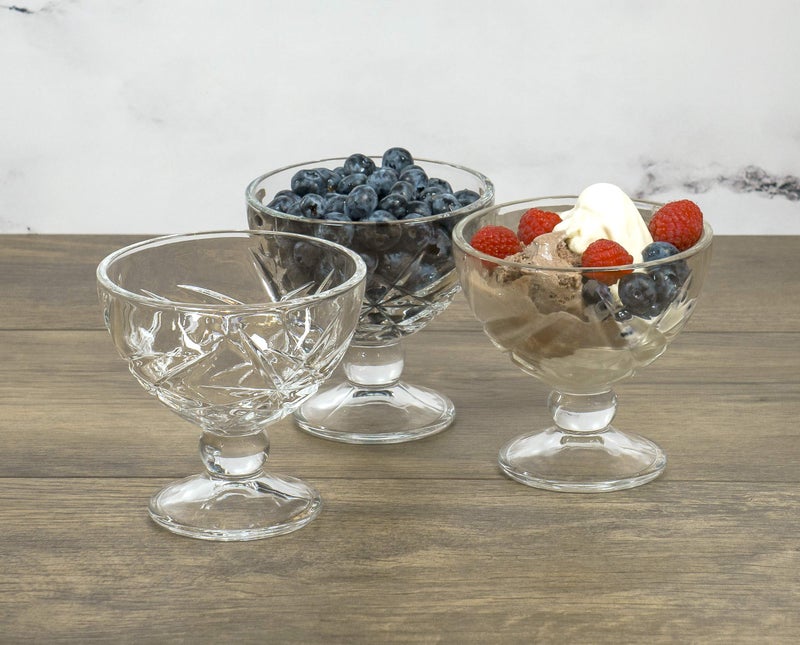Red Co. Classic Footed Dessert Cups, Premium Crystal Clear Glass Ice Cream Bowls - Perfect for Parfait Fruit Salad or Pudding, Set of 6, 9 OZ - Image 4