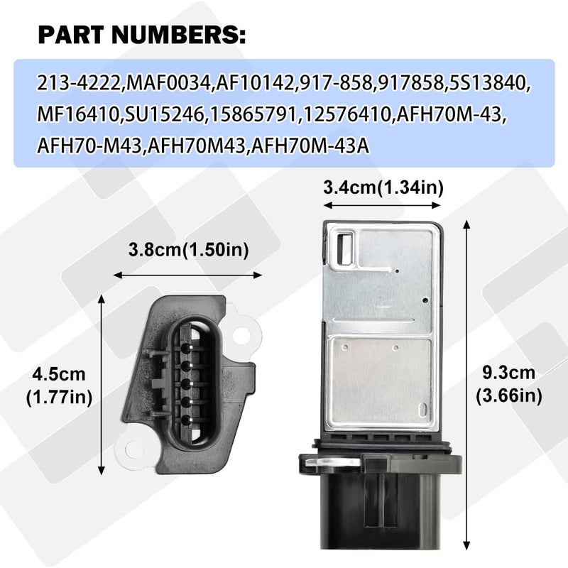 CNPAPC MAF Mass Air Flow Sensor Compatible with Buick Chevrolet Cadillac GMC Isuzu 15865791 - Image 2