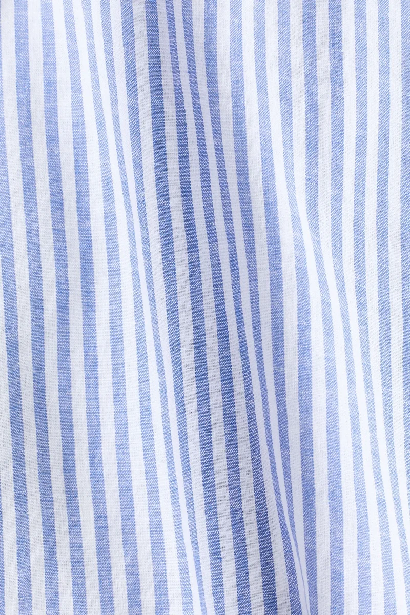 H&M Dolman-sleeved linen-blend shirt